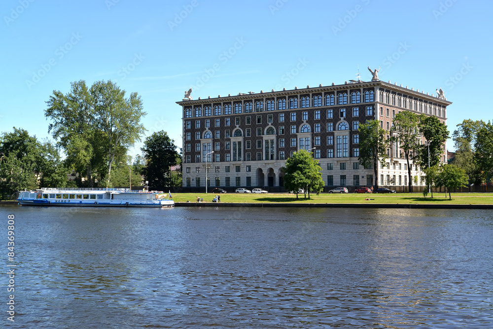 Naklejka premium ST. PETERSBURG, RUSSIA - JULY 11, 2014: A housing estate on the
