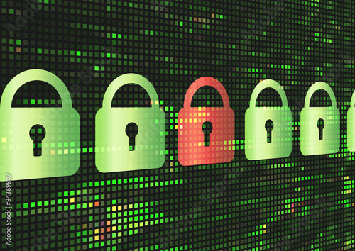 Abstract  background with locks.