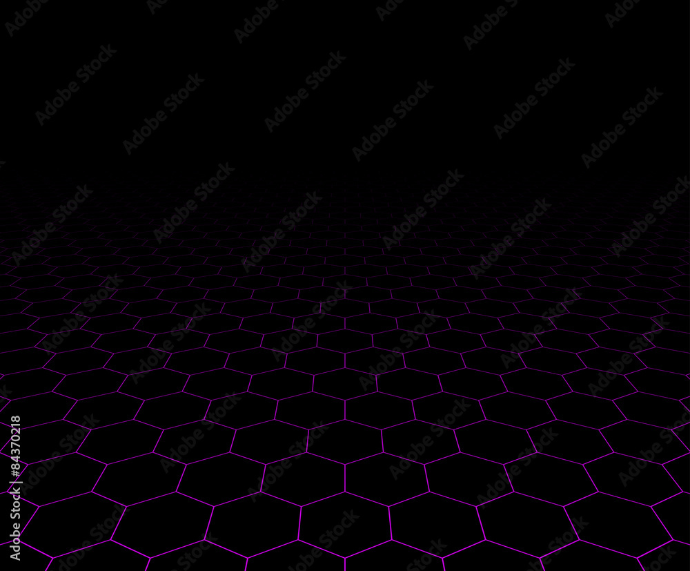 Perspective grid hexagonal surface. Perspective grid hexagonal surface.