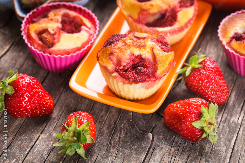 Strawberry muffins Strawberry muffins