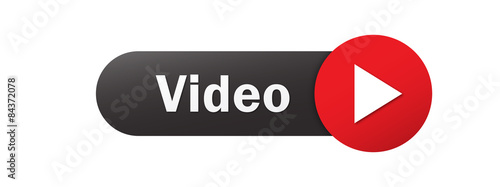 VIDEO vector black and red web button photo
