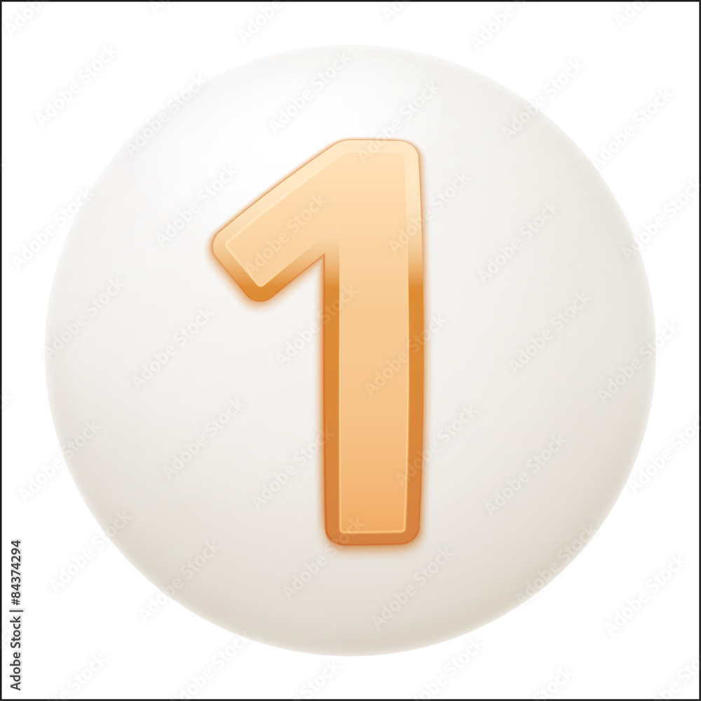 Full collection of icons balls with number. Full collection of icons balls with number.