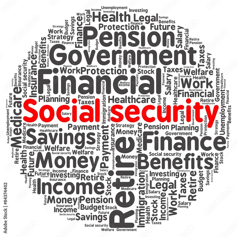 Social security word cloud Social security word cloud