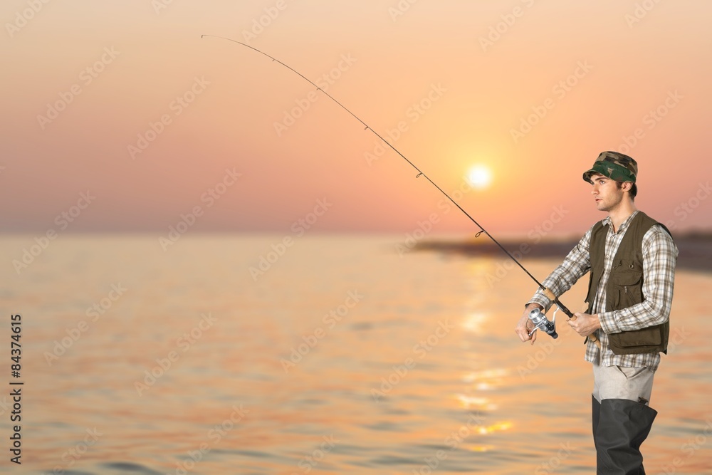 Fishing, Fly-fishing, Fishing Rod. Fishing, Fly-fishing, Fishing Rod.