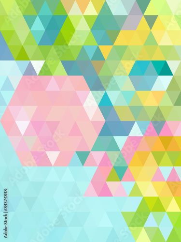 Bright green Abstract triangles background