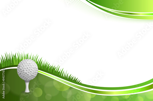 Background abstract green golf sport white ball illustration 