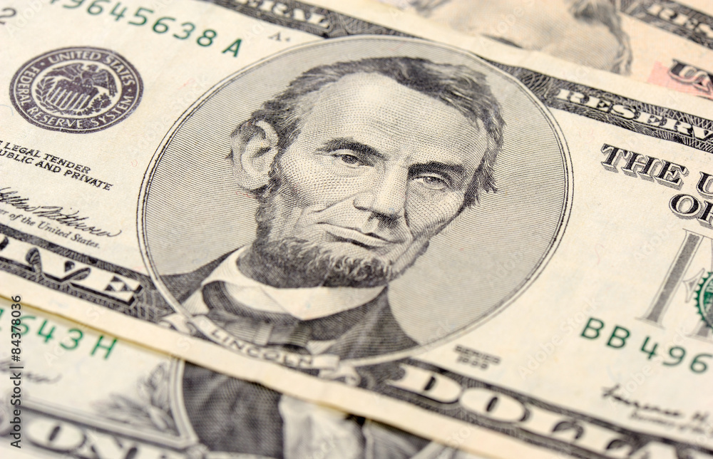 Cash dollars close-up