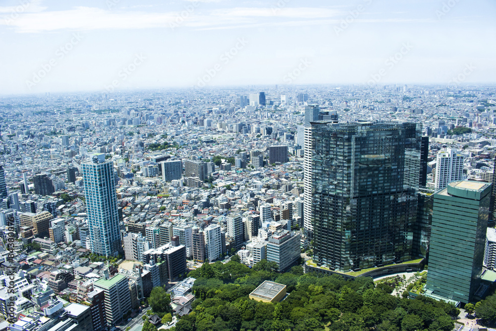 展望台から見た東京の景色