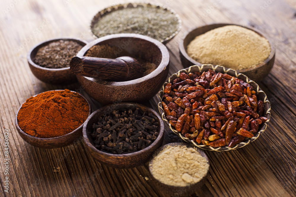 A set of spices A set of spices
