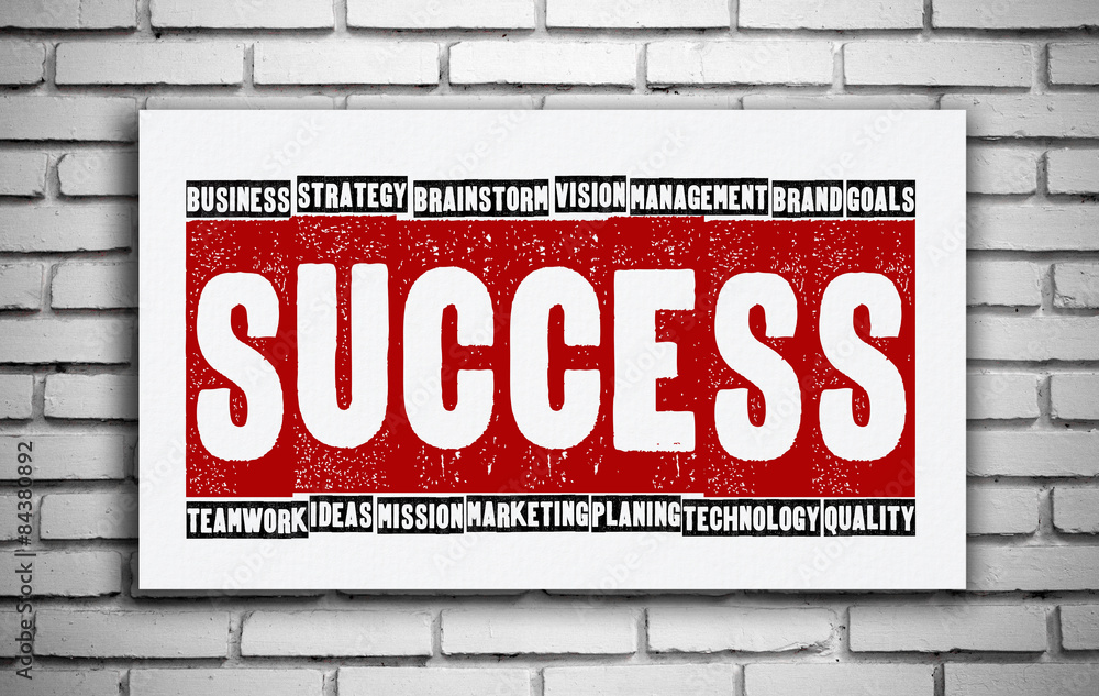 Success in business conceptual words on white board Success in business conceptual words on white board