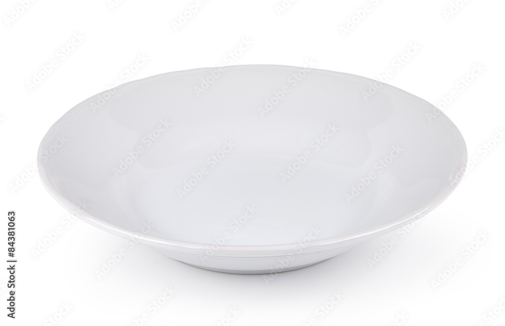 white ceramics plate and bowl isolated on white background white ceramics plate and bowl isolated on white background
