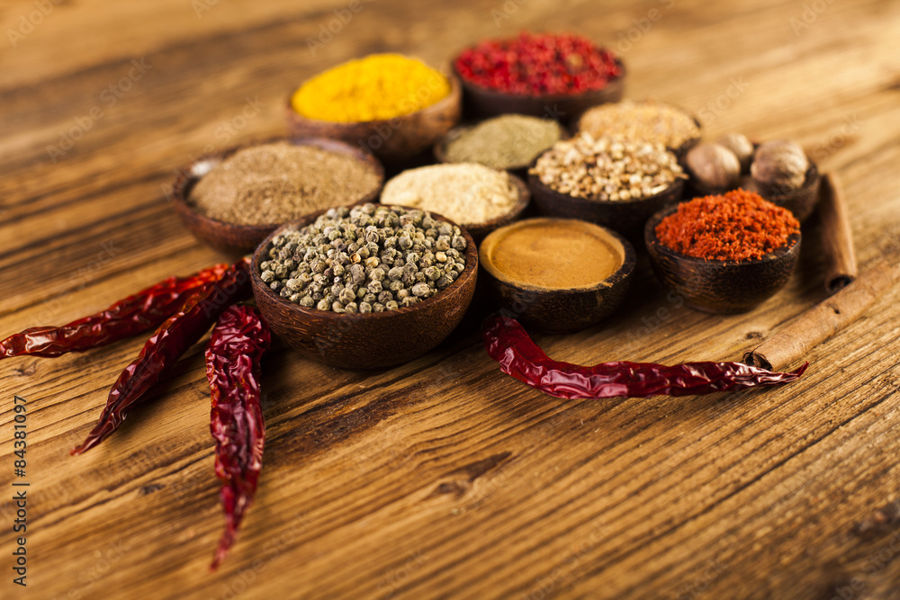 A set of spices A set of spices
