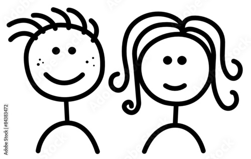 Junge und Mädchen