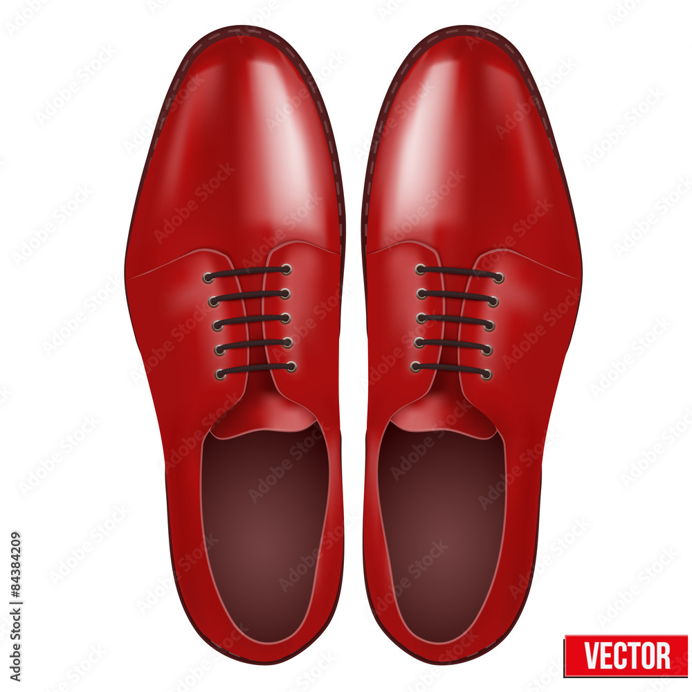 Male fashion classic red shoes. Vector. Male fashion classic red shoes. Vector.