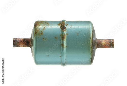 Filter drier for refrigerator isolated on white background