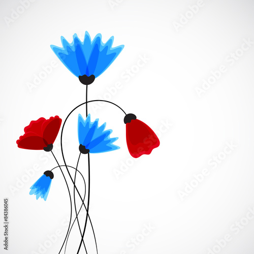 Fototapeta Naklejka Na Ścianę i Meble -  Abstract nature background. Field flowers.