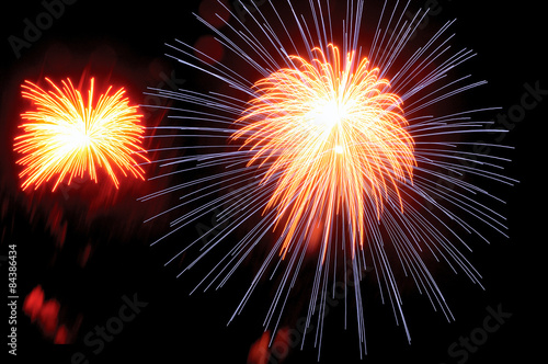 Holiday firework against the night sky