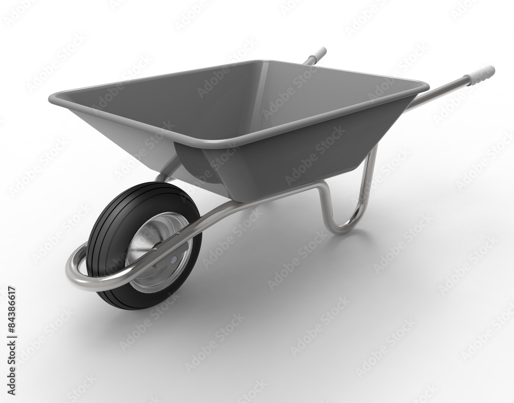 wheel barrow isolated on a white back ground wheel barrow isolated on a white back ground