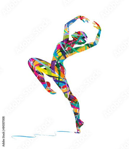 silhouette astratta di ballerina