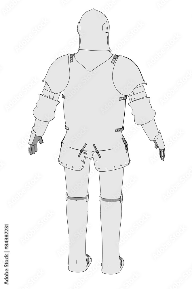 cartoon image of medieval armor