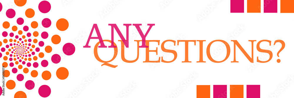 Any Questions Pink Orange Dots Horizontal Any Questions Pink Orange Dots Horizontal