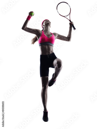 woman tennis player silhouette © snaptitude