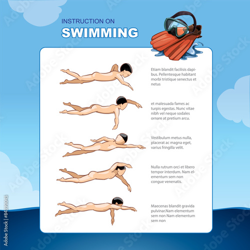 Instruction on swimming