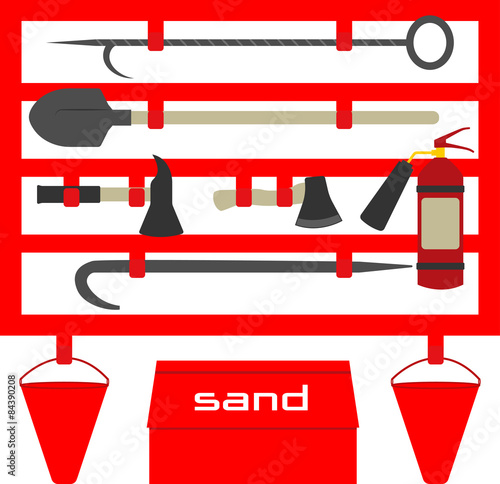 Fire stand,flat style illustration