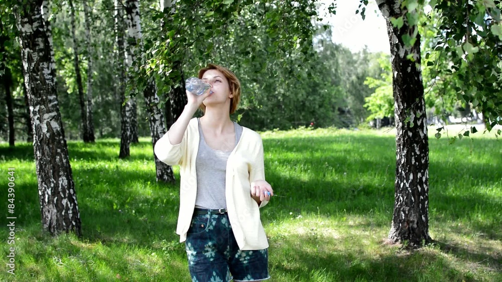 young girl drinking water young girl drinking water