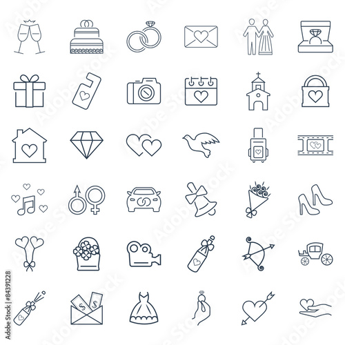 Wedding,holiday vector icon set
