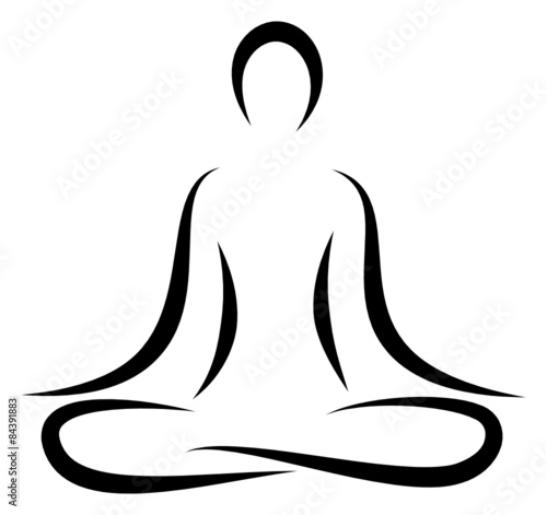 Abstract Yoga Lotus Position