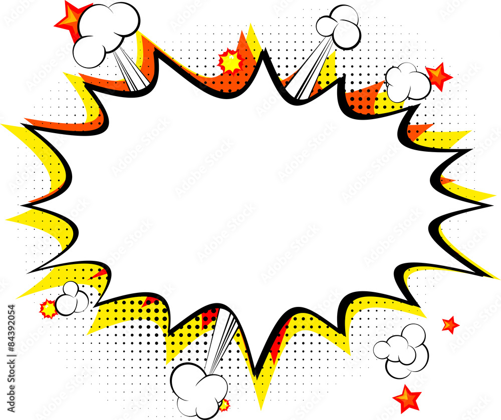 Explosion, isolated retro style comic book background. Explosion, isolated retro style comic book background.