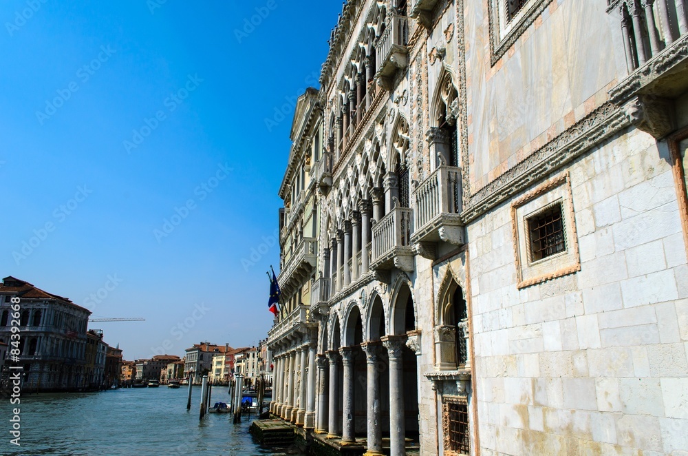 Naklejka premium Correr palace and Canal Grande, Cannareggio, Venice