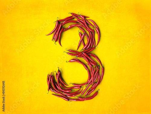 Spicy three on yellow