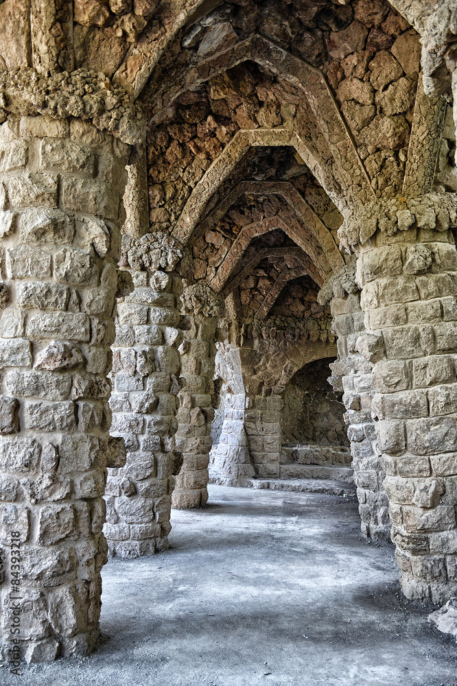 Obraz premium The park Guell by Antoni Gaudi in Barcelona