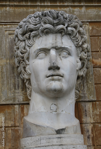 Vatican,Head of Emperor Augustus, monument.