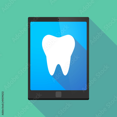 Tablet pc icon with a tooth