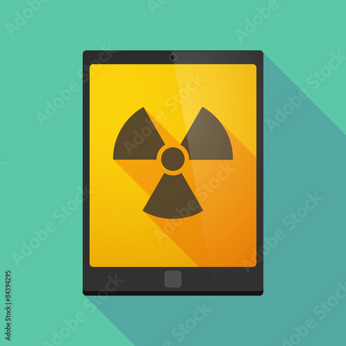 Tablet pc icon with a radio activity sign