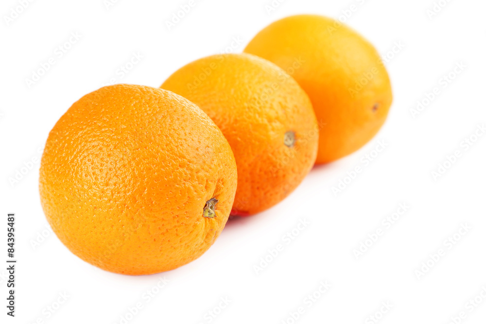 Ripe oranges isolated on white Ripe oranges isolated on white