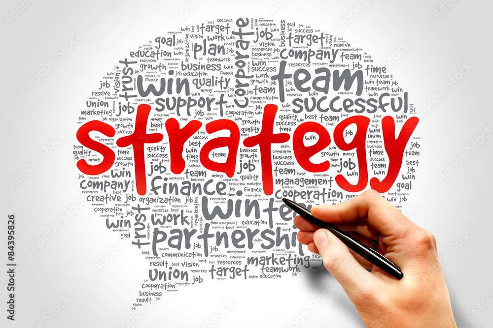 Strategy Think Bubble word cloud, business concept Strategy Think Bubble word cloud, business concept