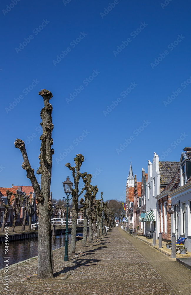 Trees along the central canal in historical Sloten