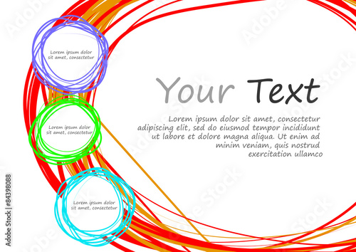 Vector : Doodle circle and space for text