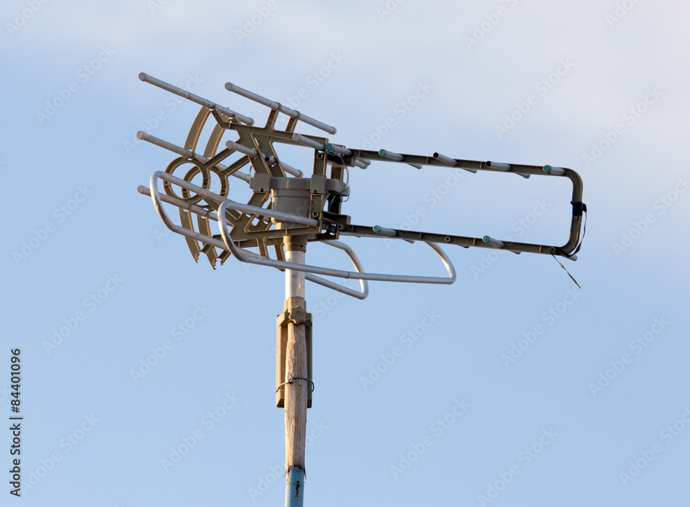 antenna on a background of blue sky antenna on a background of blue sky