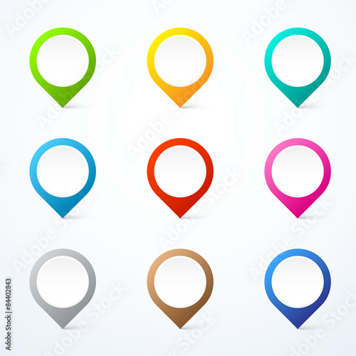 Free Download Set of map pointers - GFXLoad