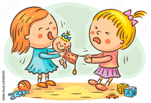 Two girls fighting