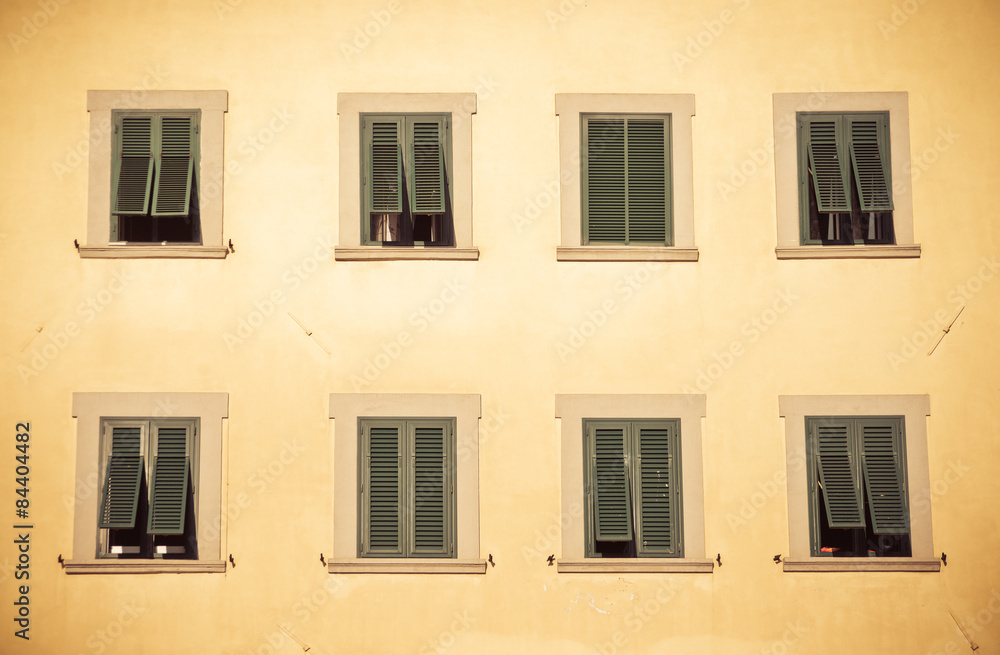 A view of some typical italian windows.