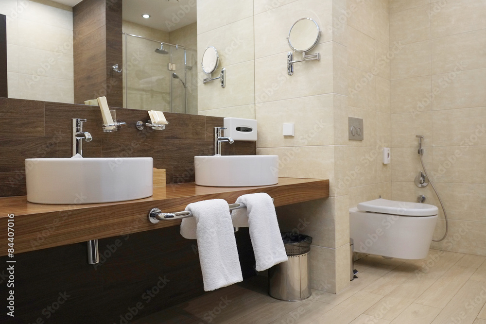 Interior of a hotel bathroom