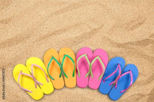 Summer, Beach, Flip-flop.