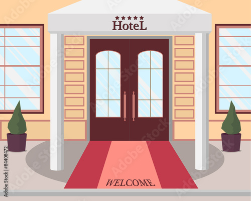 Entrance to the hotel