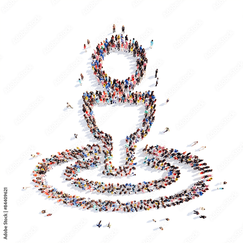 people in the shape of a map pointer. people in the shape of a map pointer.